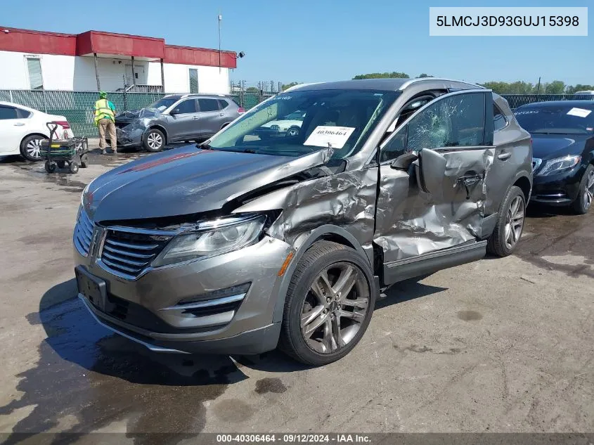 5LMCJ3D93GUJ15398 2016 Lincoln Mkc Reserve