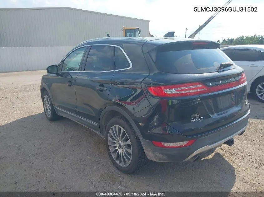 2016 Lincoln Mkc Reserve VIN: 5LMCJ3C96GUJ31502 Lot: 40364475