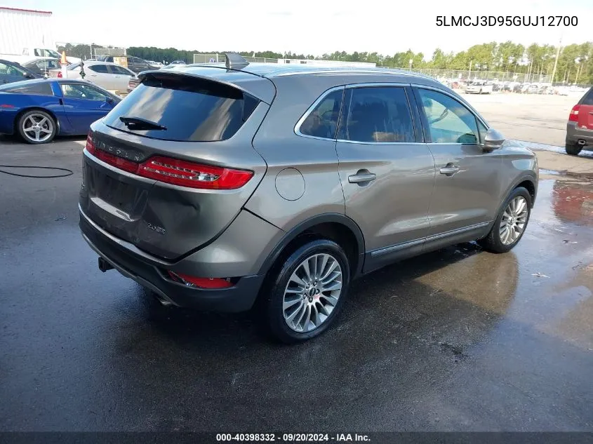 5LMCJ3D95GUJ12700 2016 Lincoln Mkc Reserve