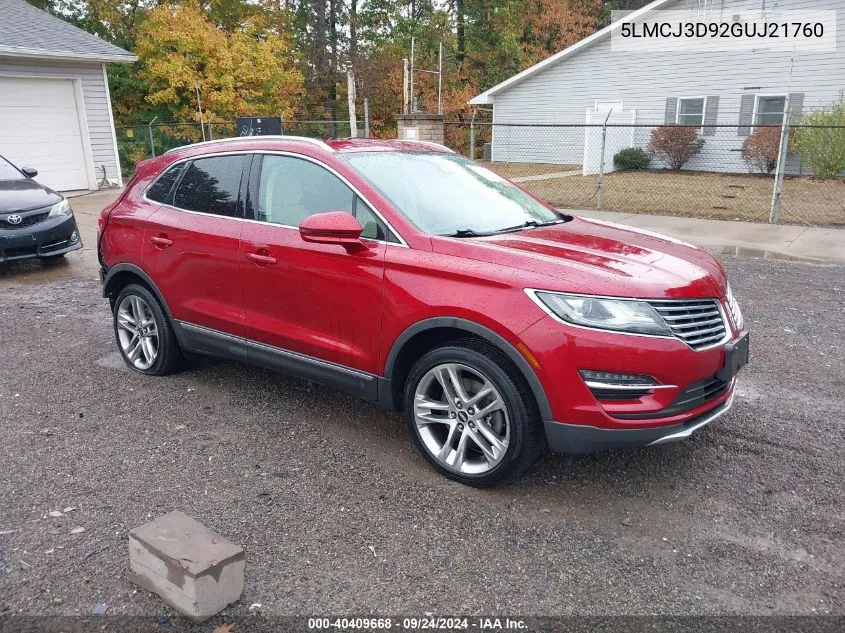 5LMCJ3D92GUJ21760 2016 Lincoln Mkc Reserve