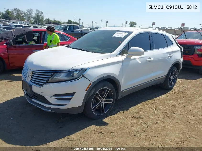 5LMCJ1C91GUJ15812 2016 Lincoln Mkc Premier