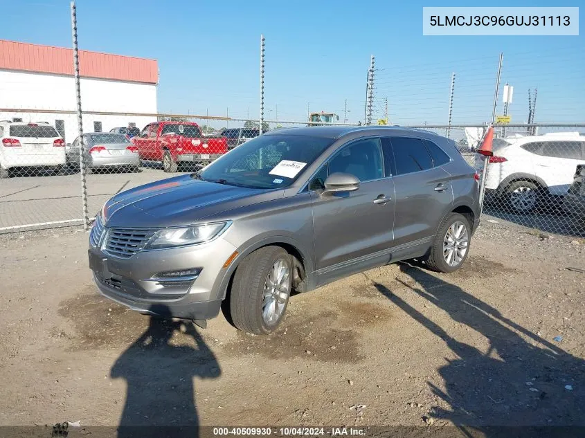 2016 Lincoln Mkc Reserve VIN: 5LMCJ3C96GUJ31113 Lot: 40509930