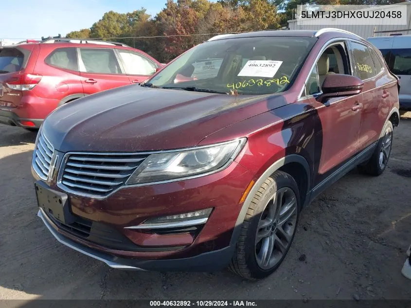 2016 Lincoln Mkc Reserve VIN: 5LMTJ3DHXGUJ20458 Lot: 40632892