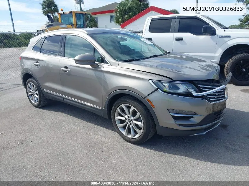 2016 Lincoln Mkc Select VIN: 5LMCJ2C91GUJ26833 Lot: 40843038