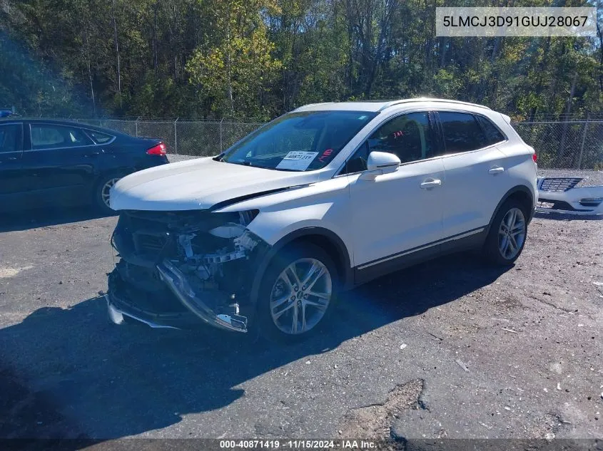 2016 Lincoln Mkc Reserve VIN: 5LMCJ3D91GUJ28067 Lot: 40871419