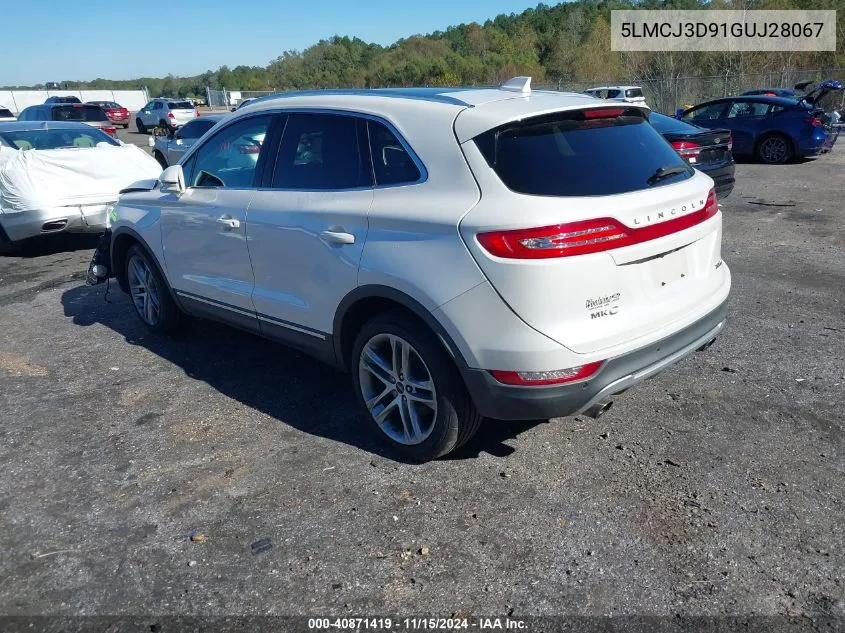 2016 Lincoln Mkc Reserve VIN: 5LMCJ3D91GUJ28067 Lot: 40871419