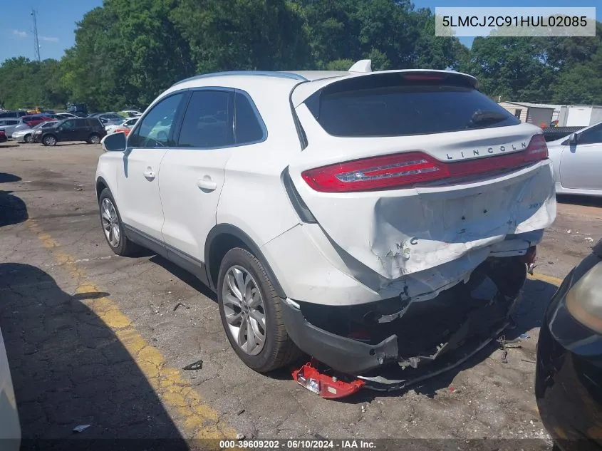 2017 Lincoln Mkc Select VIN: 5LMCJ2C91HUL02085 Lot: 39609202