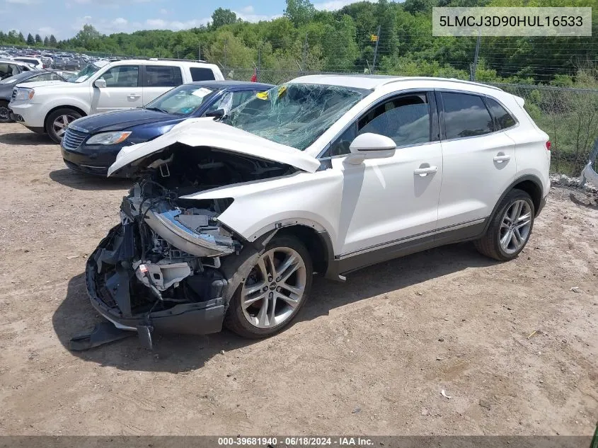 5LMCJ3D90HUL16533 2017 Lincoln Mkc Reserve