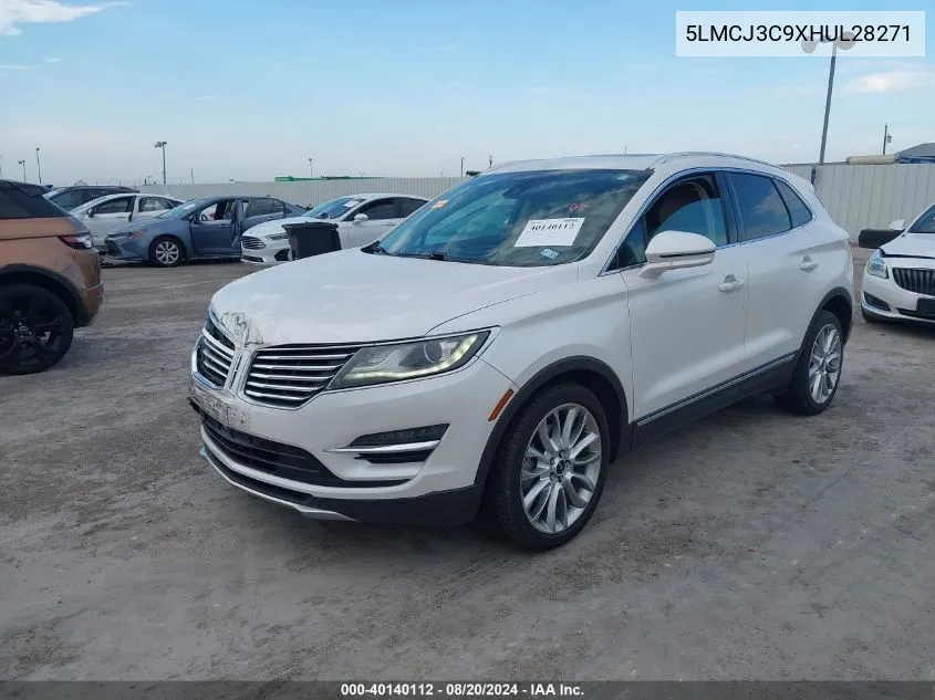 2017 Lincoln Mkc Reserve VIN: 5LMCJ3C9XHUL28271 Lot: 40140112