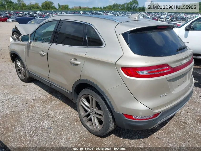 5LMCJ3D98HUL55905 2017 Lincoln Mkc Reserve