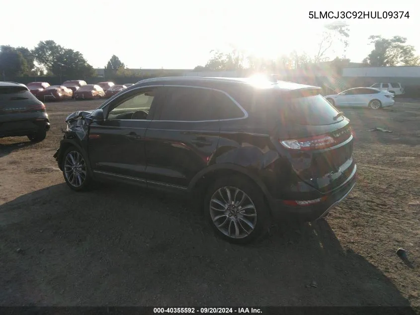 5LMCJ3C92HUL09374 2017 Lincoln Mkc Reserve