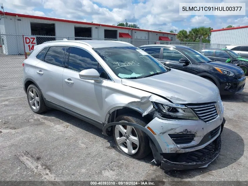 5LMCJ1C91HUL00377 2017 Lincoln Mkc Premiere