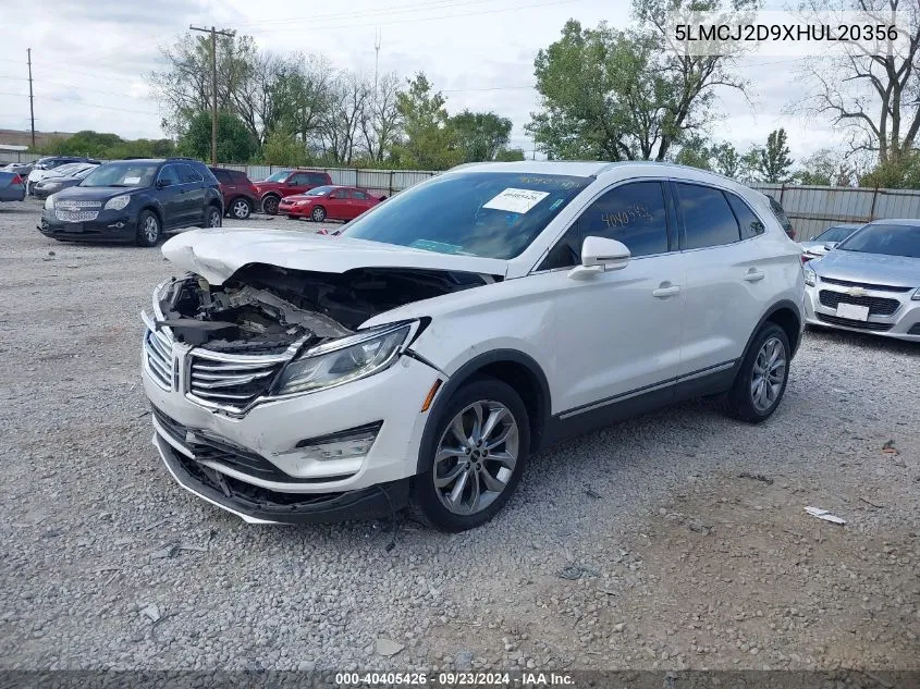 2017 Lincoln Mkc Select VIN: 5LMCJ2D9XHUL20356 Lot: 40405426