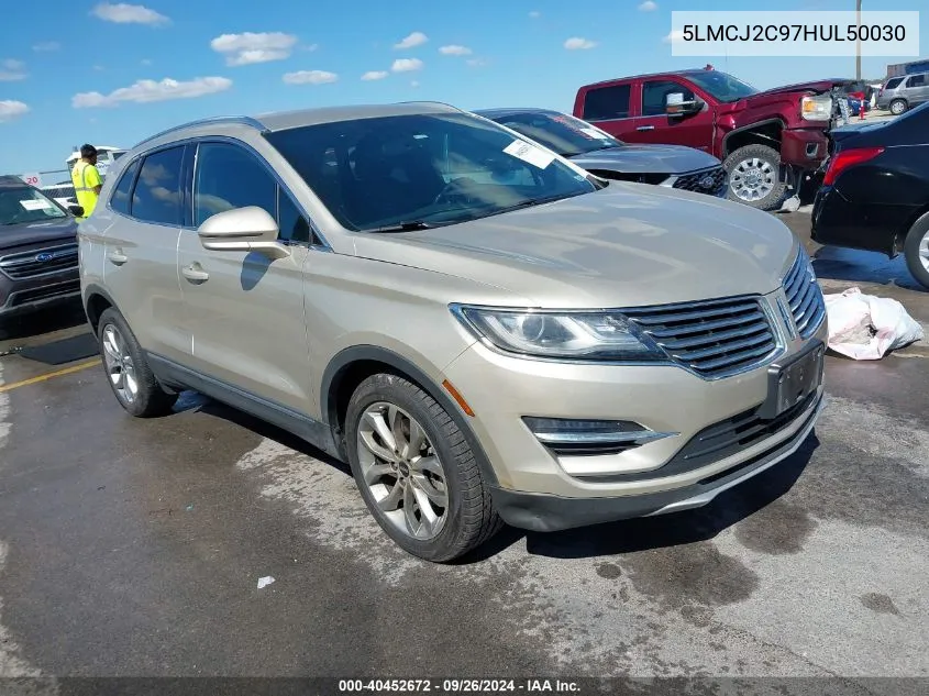 2017 Lincoln Mkc Select VIN: 5LMCJ2C97HUL50030 Lot: 40452672