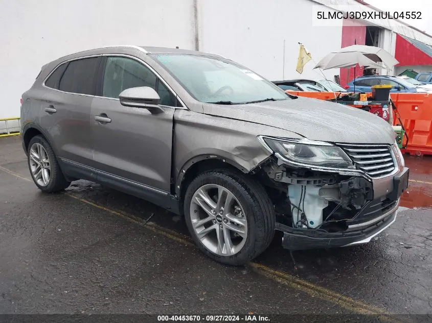 5LMCJ3D9XHUL04552 2017 Lincoln Mkc Reserve