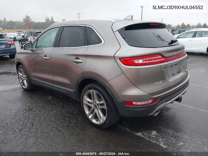 5LMCJ3D9XHUL04552 2017 Lincoln Mkc Reserve