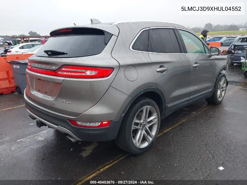 5LMCJ3D9XHUL04552 2017 Lincoln Mkc Reserve