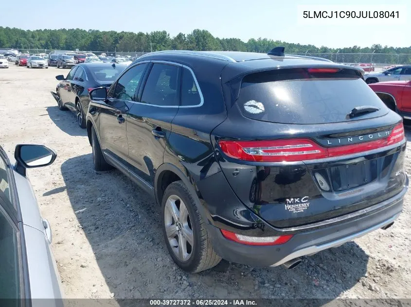 2018 Lincoln Mkc Premier VIN: 5LMCJ1C90JUL08041 Lot: 39727372