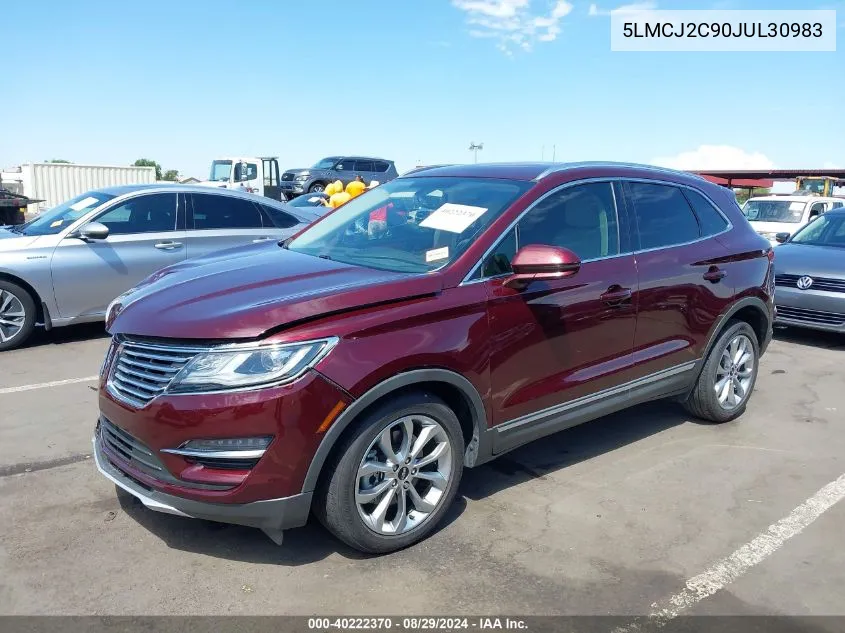 2018 Lincoln Mkc Select VIN: 5LMCJ2C90JUL30983 Lot: 40222370