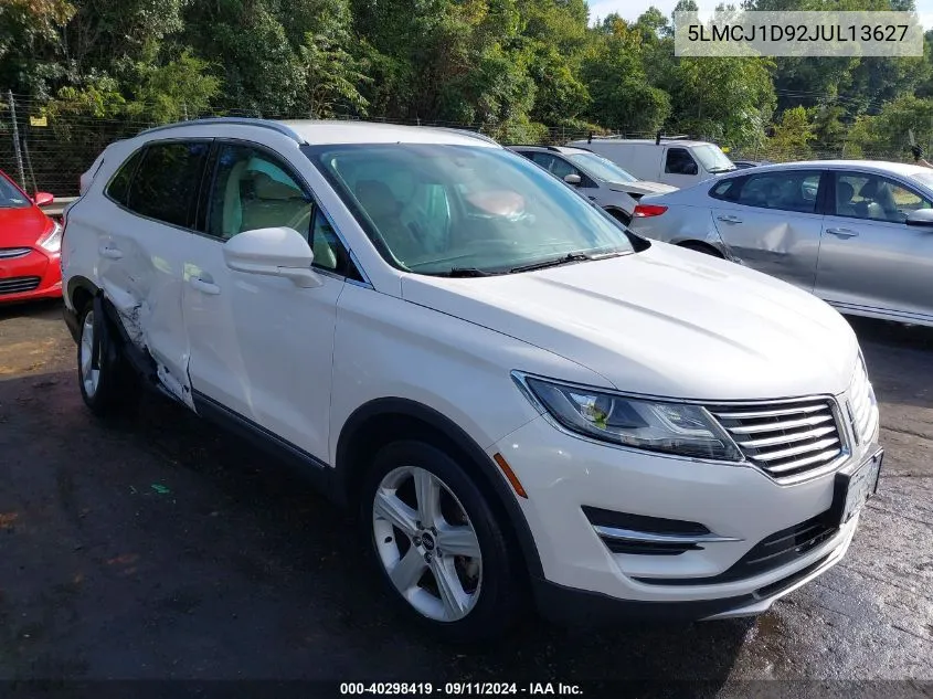 2018 Lincoln Mkc Premiere VIN: 5LMCJ1D92JUL13627 Lot: 40298419