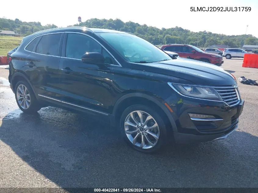 5LMCJ2D92JUL31759 2018 Lincoln Mkc Select