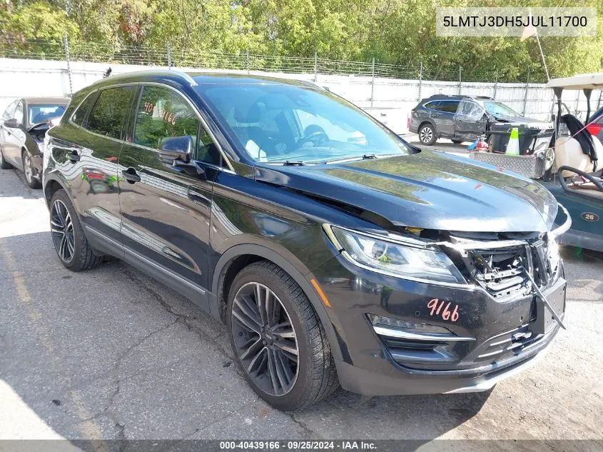 2018 Lincoln Mkc Reserve VIN: 5LMTJ3DH5JUL11700 Lot: 40439166