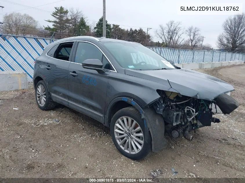 2019 Lincoln Mkc Select VIN: 5LMCJ2D91KUL18762 Lot: 38901875