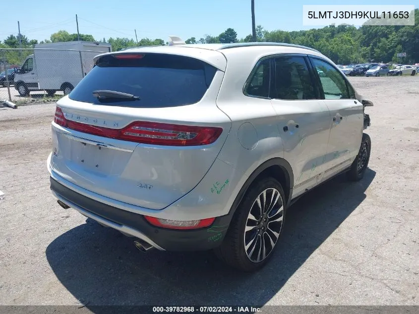 2019 Lincoln Mkc Reserve VIN: 5LMTJ3DH9KUL11653 Lot: 39782968