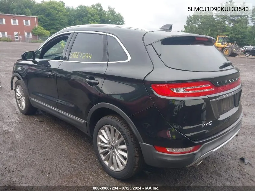 5LMCJ1D90KUL33540 2019 Lincoln Mkc Standard