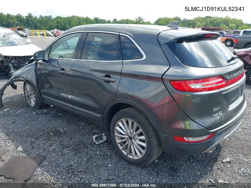 2019 Lincoln Mkc Standard VIN: 5LMCJ1D91KUL52341 Lot: 39917580