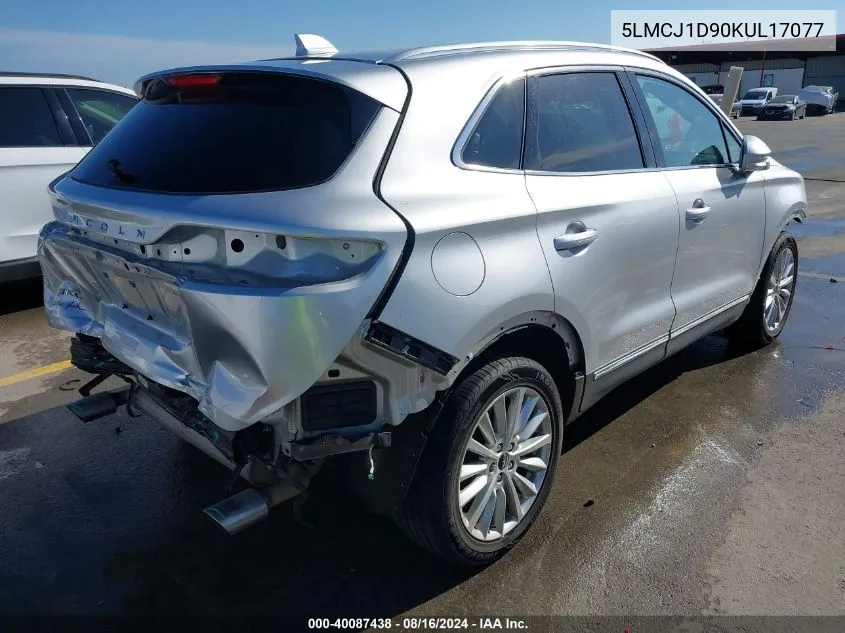 5LMCJ1D90KUL17077 2019 Lincoln Mkc Standard