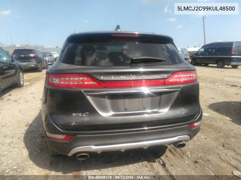 2019 Lincoln Mkc Select VIN: 5LMCJ2C99KUL48500 Lot: 40088319