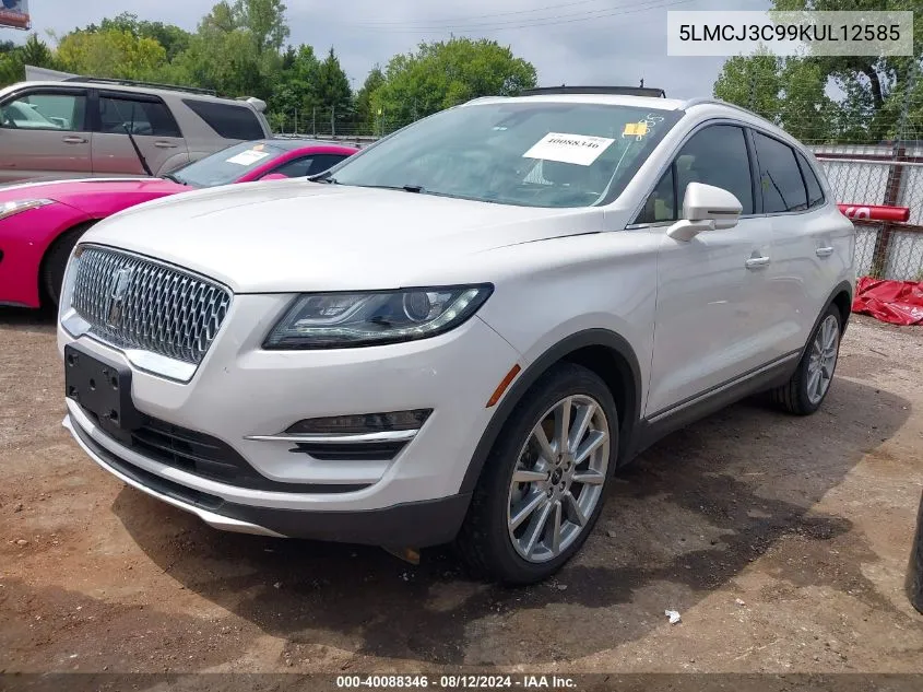 5LMCJ3C99KUL12585 2019 Lincoln Mkc Reserve