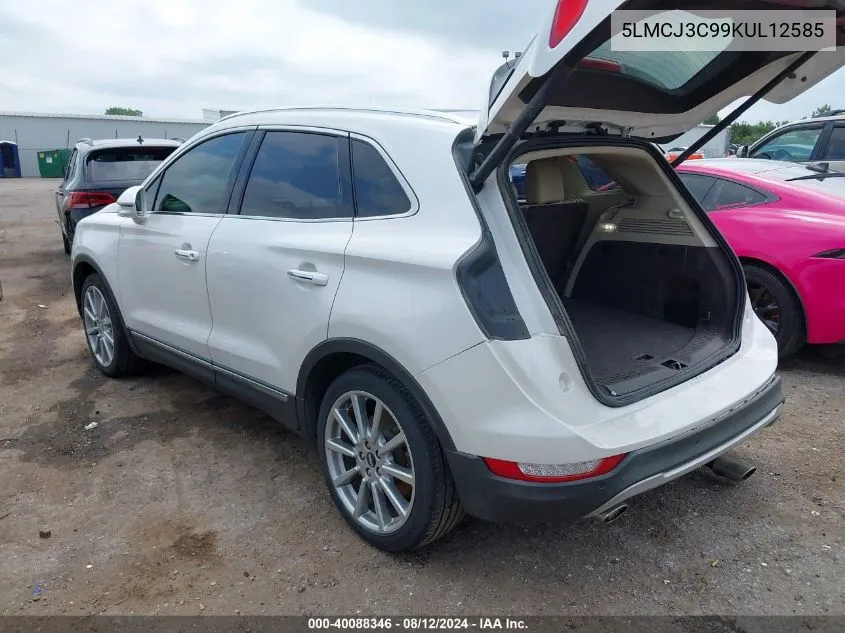 5LMCJ3C99KUL12585 2019 Lincoln Mkc Reserve