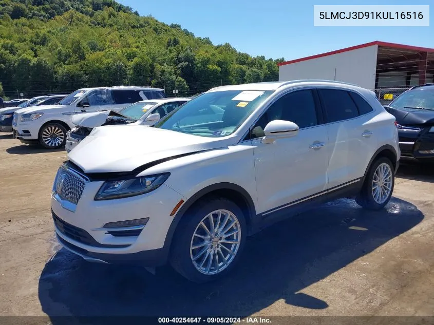 2019 Lincoln Mkc Reserve VIN: 5LMCJ3D91KUL16516 Lot: 40254647