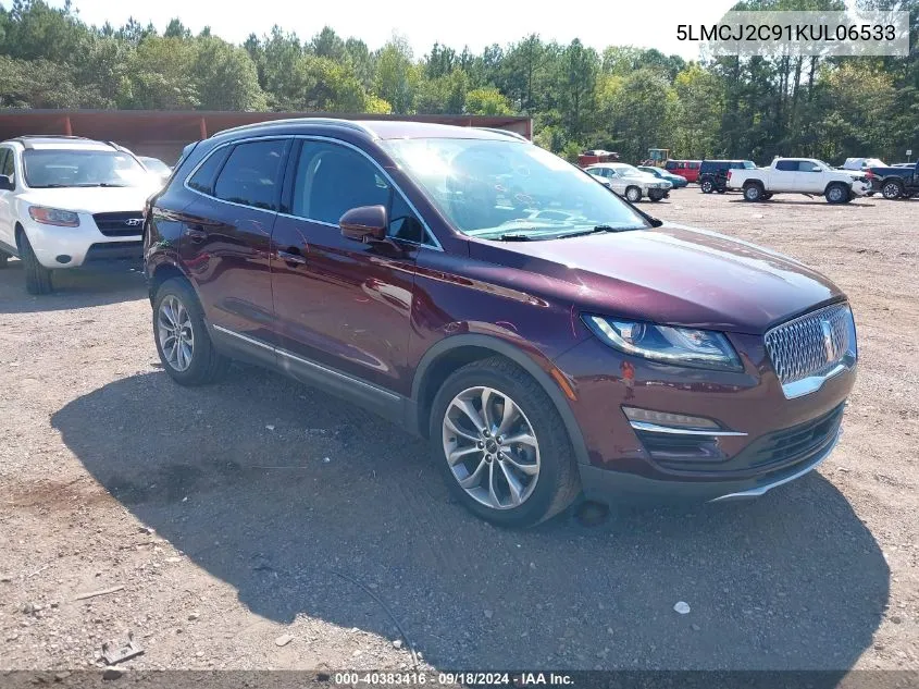 2019 Lincoln Mkc Select VIN: 5LMCJ2C91KUL06533 Lot: 40383416