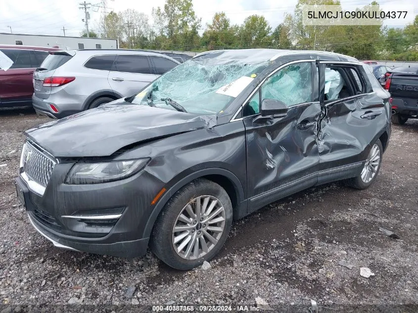 2019 Lincoln Mkc Standard VIN: 5LMCJ1C90KUL04377 Lot: 40387368