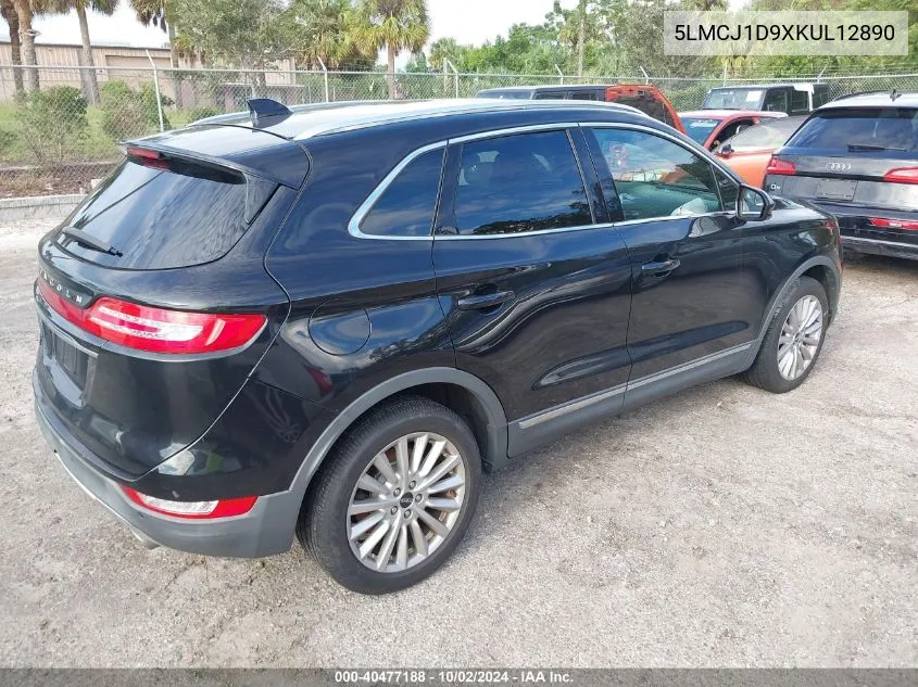 2019 Lincoln Mkc Standard VIN: 5LMCJ1D9XKUL12890 Lot: 40477188