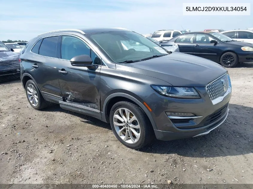 2019 Lincoln Mkc Select VIN: 5LMCJ2D9XKUL34054 Lot: 40480450