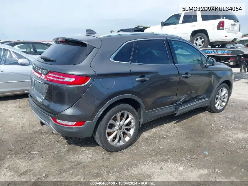 2019 Lincoln Mkc Select VIN: 5LMCJ2D9XKUL34054 Lot: 40480450