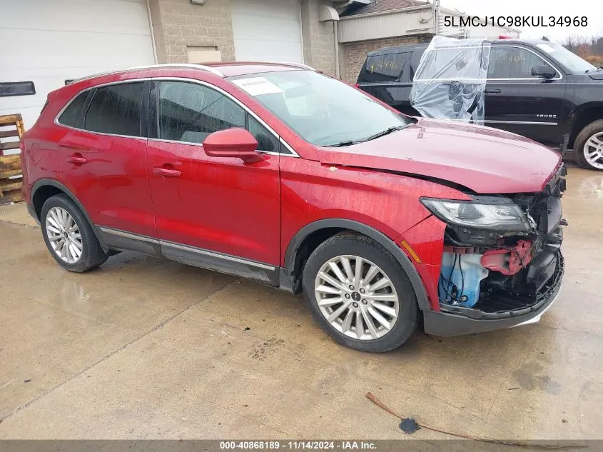 2019 Lincoln Mkc Standard VIN: 5LMCJ1C98KUL34968 Lot: 40868189