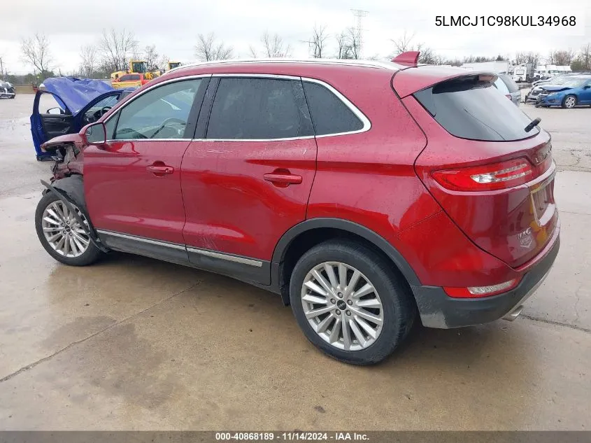 2019 Lincoln Mkc Standard VIN: 5LMCJ1C98KUL34968 Lot: 40868189