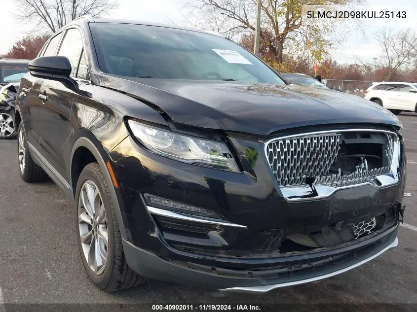 2019 Lincoln Mkc Select VIN: 5LMCJ2D98KUL25143 Lot: 40902011