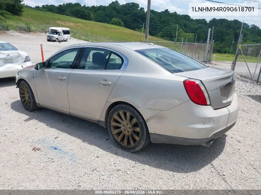 2009 Lincoln Mks VIN: 1LNHM94R09G618701 Lot: 39496275