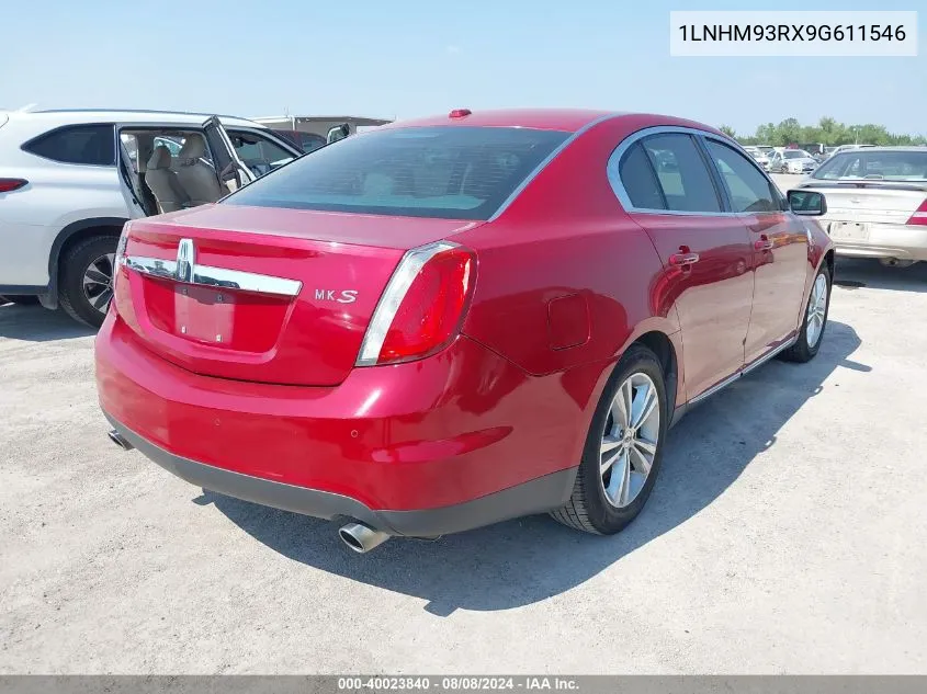 2009 Lincoln Mks VIN: 1LNHM93RX9G611546 Lot: 40023840