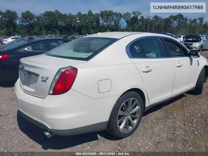 2009 Lincoln Mks VIN: 1LNHM94R89G617988 Lot: 40310493