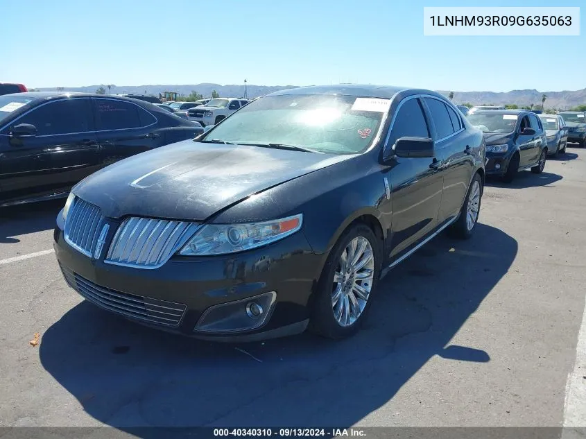 2009 Lincoln Mks VIN: 1LNHM93R09G635063 Lot: 40340310