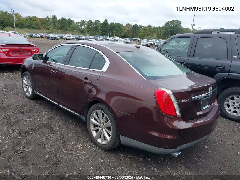 2009 Lincoln Mks VIN: 1LNHM93R19G604002 Lot: 40448736