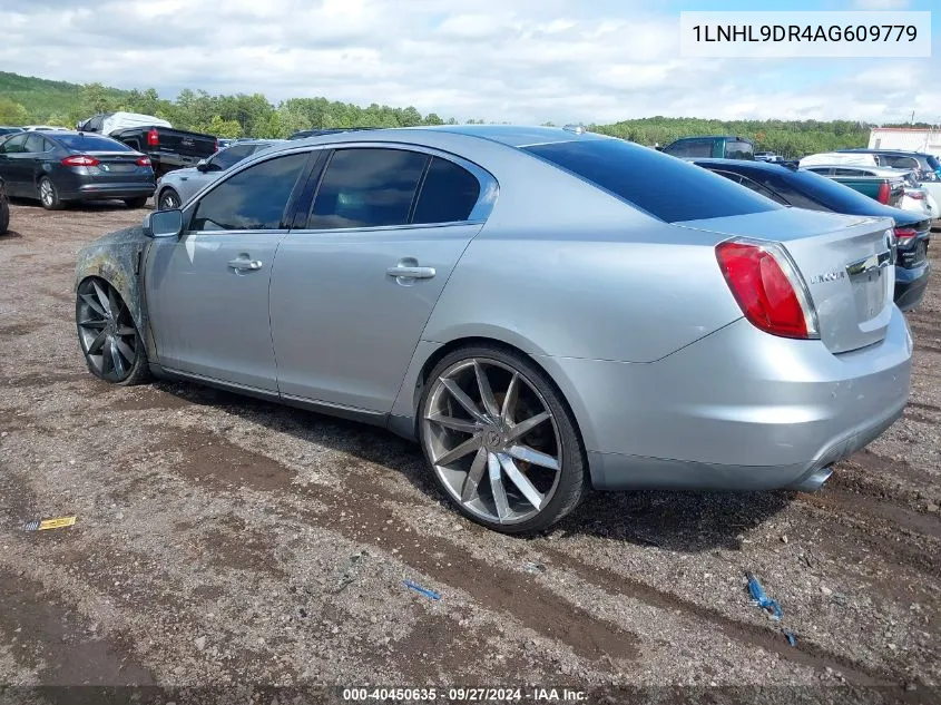 2010 Lincoln Mks VIN: 1LNHL9DR4AG609779 Lot: 40450635