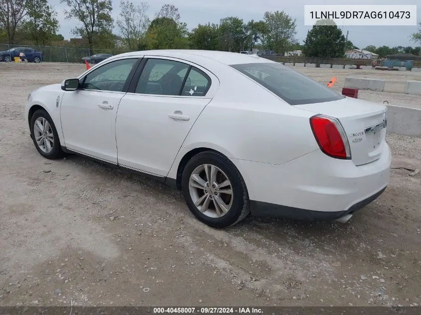 1LNHL9DR7AG610473 2010 Lincoln Mks